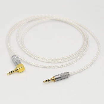 Audiocrast 8Cores Посеребренный 3,5 мм-3,5 мм прямоугольный Стерео аудиокабель AUX от мужчины к мужчине 3,5 мм Автомобильный кабель для записи
