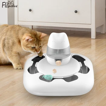 Домашняя игрушка для кошек Тарелка для кормления собак Игра Миска для хищника Головоломка обучение медленному питанию USB зарядка Интерактивная игрушка для кошек Корм для домашних животных