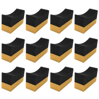 12 штук подушечек-аппликаторов для контурной правки шин губка для цветной полировки восковые подушечки для полировки шин подушечки-аппликаторы для блеска шин