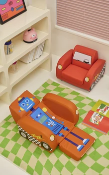 Детский Ленивый Маленький диван, уголок для чтения, Креативное Мультяшное автокресло Интернет-знаменитостей, Детский стульчик для кормления