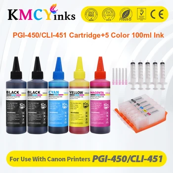 KMCYinks PGI450 Заправка Картриджей Для Canon PIXMA IP7240 MG5440 MG5540 MG6440 MG6640 MG5640 MX924 MX724 IX6840 принтер pgi-450