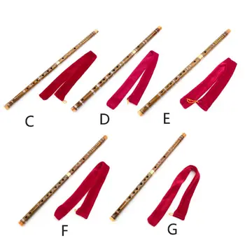 Бамбуковая флейта Дизи (для клавиш C, D, E, F, для начинающих и профессионалов, Br)