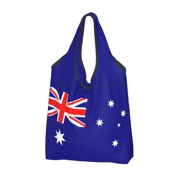 Сумка для покупок с милым принтом флага Австралии, портативная сумка для покупок Australian Pride, сумка для покупок через плечо