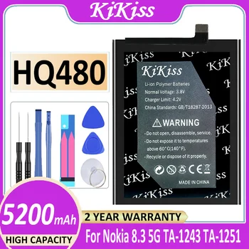 Мощный аккумулятор KiKiss HQ480 5200 мАч для Nokia 8.3 5G TA-1243 TA-1251 Bateria