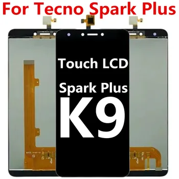 Для ЖК-дисплея Tecno Spark Plus K9, дигитайзер с сенсорным экраном в сборе для ремонта ЖК-дисплея Tecno K9, запасные части для ремонта.