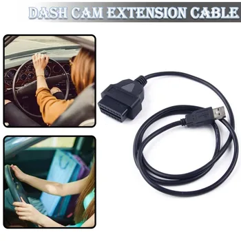 Автомобильный диагностический инструмент черного цвета длиной 1 м с 16-контактным интерфейсом USB, адаптер зарядного устройства OBD2, автомобильный кабель OBDII, Аксессуары для инструментов