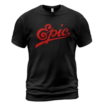 Мужская черная футболка с логотипом Epic Records, размер от S до 5XL