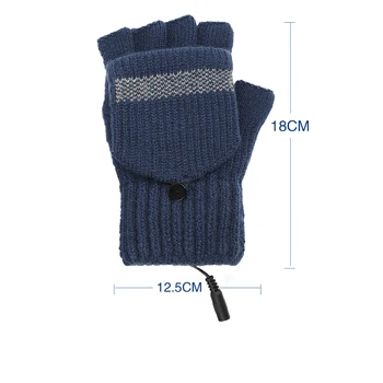 Теплые перчатки с USB-подогревом, зимние перчатки с электрическим подогревом, рукавицы