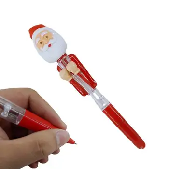 Симпатичная шариковая ручка, Симпатичная рождественская ручка для бокса с легкими рождественскими принадлежностями, уникальный подарок к празднику для школ