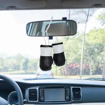 1 Пара мини-боксерских перчаток, подвесное украшение для зеркала заднего вида автомобиля, пластиковые перчатки, подвесной орнамент, дисплей для интерьера автомобиля