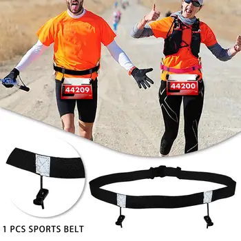 Спортивный пояс для марафонских забегов с высокой эластичностью, номер ночной защиты, Спортивные Светоотражающие Аксессуары для бега на открытом воздухе K9K7