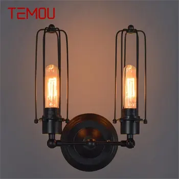 Классический настенный светильник TEMOU, светодиодные промышленные ретро-светильники, освещение в стиле Лофт, бра простого дизайна.