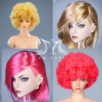 В наличии YMTOYS YMT032 1/6 Esther Head Sculpt Цветные Волосы Модель Для Вырезания Головы Подходит для 12 