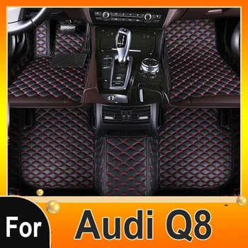 Автомобильные коврики для Audi Q8 2022 2021 2020 2019, Ковры из искусственной кожи, Аксессуары для интерьера, изготовленные на заказ, Накладки для ног