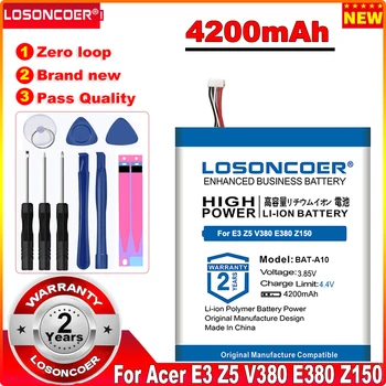 LOSONCOER Новый список 4200mAh BAT-A10 Аккумулятор для Acer Liquid E3 Z5 V380 E380 Z150 Аккумуляторы + бесплатные инструменты