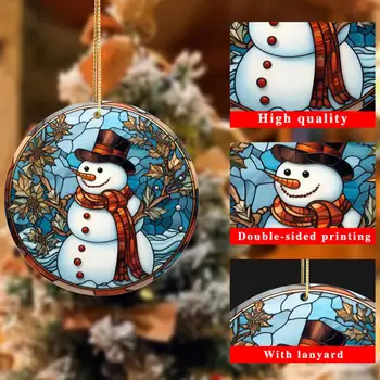 Легко подвешиваемое рождественское украшение Праздничные украшения для Рождественской елки Санта Снеговик украшения для чулок Лося Акриловые для праздника
