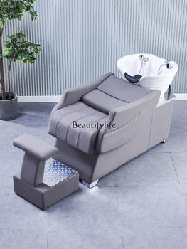 Кресло для мытья шампунем, парикмахерская, Специальная Плоская кровать для смывания волос