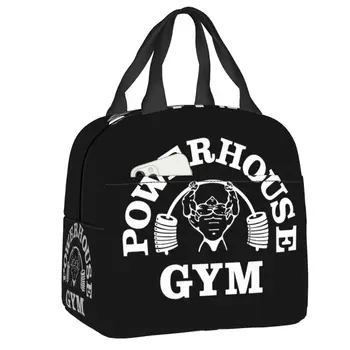 Изолированная сумка для ланча Powerhouse Gym для школы, офиса, термоохладителя, коробки для бенто, женские и детские сумки-тоут