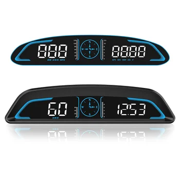 Цифровой GPS-спидометр, автомобильный дисплей с предупреждением об усталости при вождении, сигнализация о превышении скорости, счетчик поездок