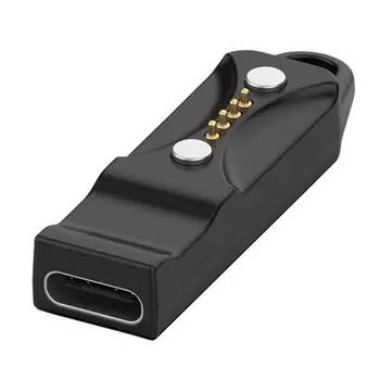 Для Polar Pacer Разъем для смарт-часов, USB-зарядное устройство, конвертер, Черный адаптер для зарядки, порт Type C, Совместимый с Polar Pacer Pro