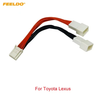 Разветвитель кабеля для автомобильного аудио-радио FEELDO от 1 до 2 кабелей для Toyota Lexus Адаптер интерфейса Aux In