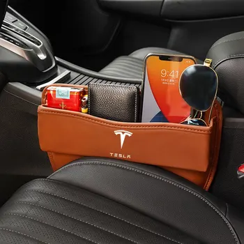 Для Tesla Model 3 Model Y 2017-2022 Новый Многофункциональный Автомобильный Салон Из Искусственной Кожи С Щелевым Ящиком Для Хранения Автомобильных Аксессуаров