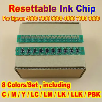 Чернильный Чип Принтера для Epson 4800 7800 9800 4880 7880 9880 Stylus Pro Картридж С Чернилами Для Печати Сбрасываемые Чипы Заменяют Микросхему Ink Ic