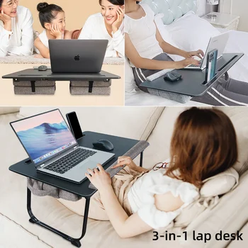 MUMUCC Регулируемый Складной Переносной для прикроватного столика Подставка для ноутбука Многофункциональный Компьютерный стол на коленях Офисный стол с ковриком для мыши