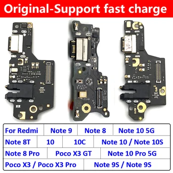 100% Оригинал Для Xiaomi Poco X3 Pro GT Redmi 10C 10 Prime Note 8 8T 9S 9 Pro 10S USB Micro Порт Для Зарядки Док-станция Соединительная Плата