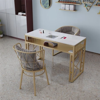 Современный маникюрный стол для коммерческого салона, изысканный Маникюрный стол из нержавеющей стали, Дизайнерские Аксессуары для маникюрного салона Mesinha MQ50NT
