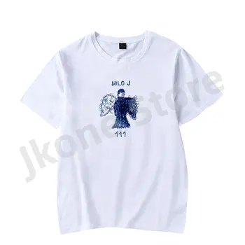 Футболки Milo J 111 Album Tour Merch Для женщин и мужчин, модная повседневная футболка певца с коротким рукавом, уличная одежда