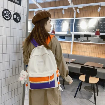 Новый зимний рюкзак для женщин в оригинальном стиле Минималистичный стиль академии, трендовый рюкзак контрастного цвета для студентов колледжа