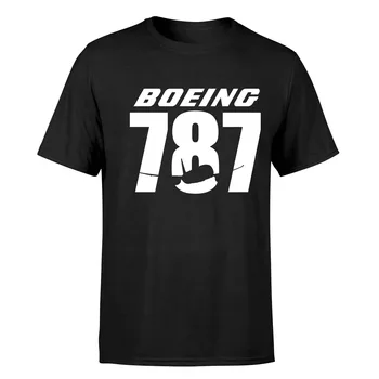 Новая летняя мужская футболка с принтом Boeing 787 из хлопка, мужские футболки, мужская одежда