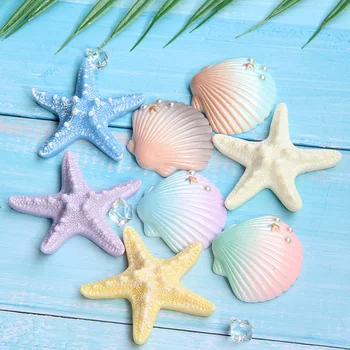 Креативный Нежный цветной аксессуар в виде раковины морской звезды, торт в океанской тематике, Модные аксессуары 