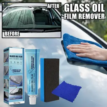 Эффективное средство для очистки масляной пленки на окнах автомобиля, безопасное и нетоксичное, стойкое к дождю средство для очистки лобового стекла автомобиля, обеспечивающее чистоту вашего автомобиля.