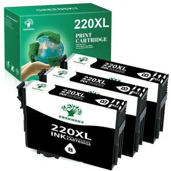 3x T220 XL Черные чернила для Epson XP-320 XP-420 XP-424 WF2630 WF2650 WF2660 WF2750