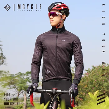 Мужская велосипедная одежда Mcycle, Ветрозащитное теплое зимнее пальто, водонепроницаемая велосипедная одежда, флисовые велосипедные куртки