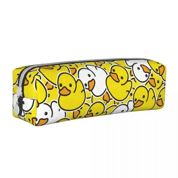 Классические пеналы с резиновым рисунком Ducky Cartoon Duck, пеналы для карандашей, ручки для девочек, сумки для мальчиков, Студенческие школьные подарки, Аксессуары