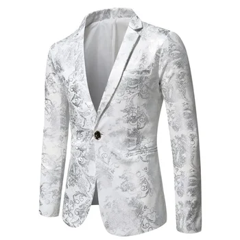 Высококачественный мужской блейзер Корейского производства, тренд, Элегантная мода, простой деловой повседневный пиджак для вечеринки, джентльменский костюм