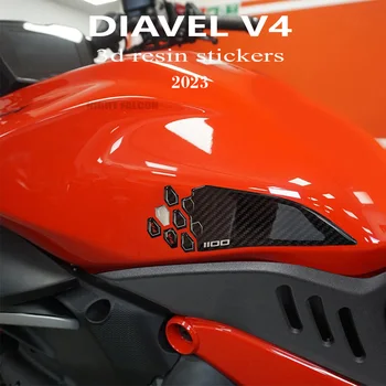 2023 Аксессуары для мотоциклов diavel v4, протектор бака, комплект наклеек из 3D эпоксидной смолы для Ducati Diavel V4 2023-