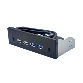 2-портовый USB + 2-портовый USB 2.0 с 19-контактным / 9-контактным разъемом для 5,25-дюймового отсека для компакт-дисков
