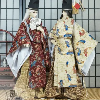 Нежная кукольная одежда BJD 1/6 1/4 1/3 кимоно с бронзовым принтом DD MSD охотничья одежда в японском стиле uncle ID75 аксессуары для юката