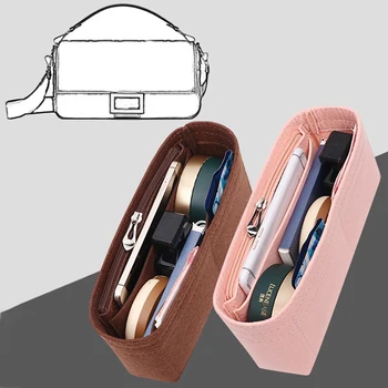 Модный фетровый вкладыш-органайзер для сумок-органайзеров для макияжа, идеально подходящий для брендовых женских сумок, косметичек, аксессуаров для сумок